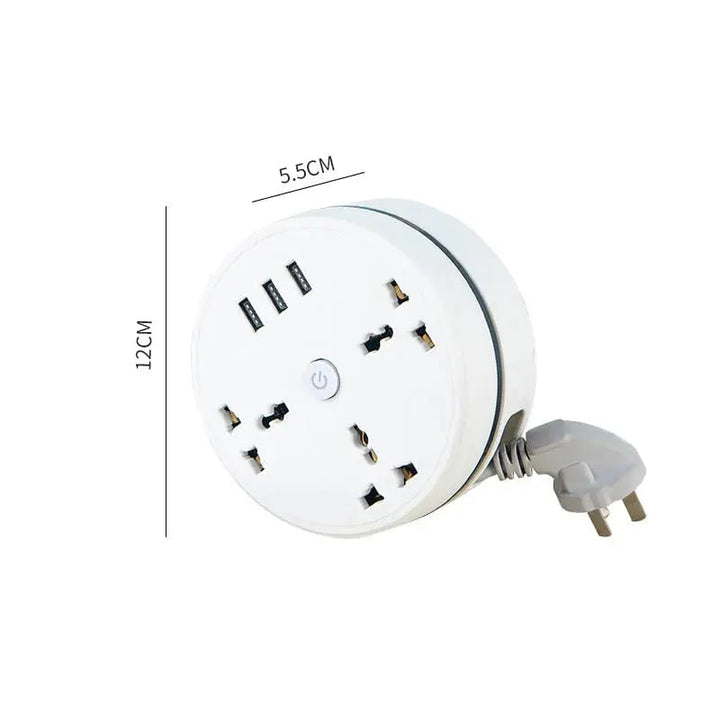 Utdragbar grenuttag - Universal förlängningsuttag med USB-laddningsportar