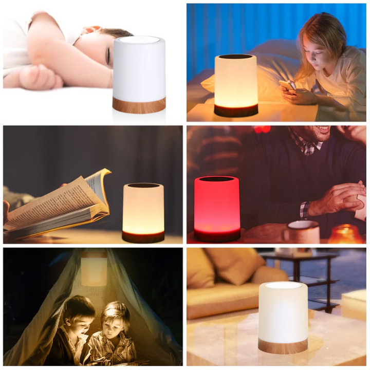 Dimbar LED nattljus med modern design och färgbyte