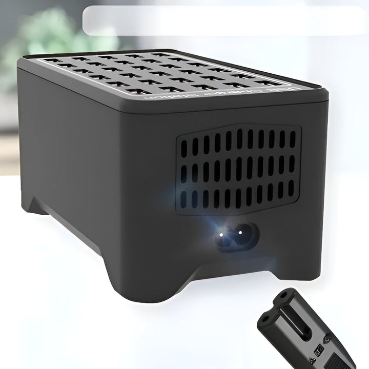 Multi-USB Laddstation – 30 portar | Snabb och samtidig laddning för flera enheter