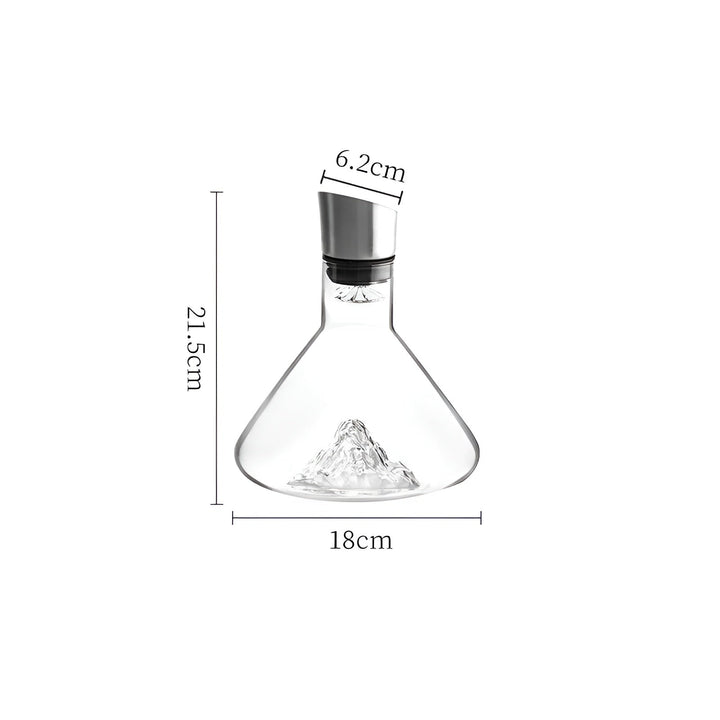 Kristallwhisky-vinkaraff – Handgjord och blyfri | 1500 ml karaff för bar och hem