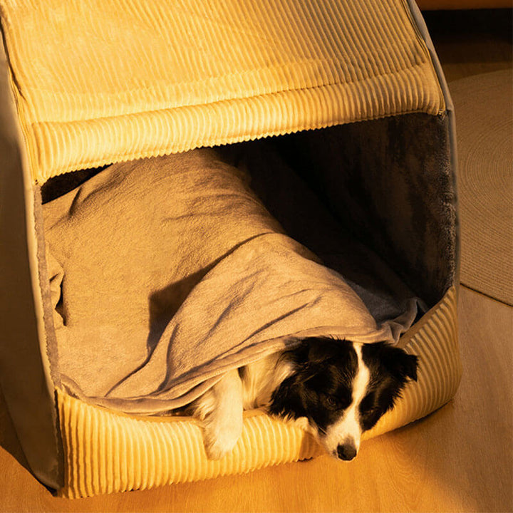 Rymlig &amp; Bekväm Hundsäng Fleece Plysch Hållbar Design