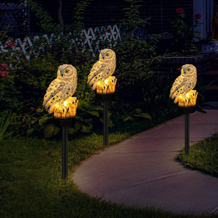 Solcellsdriven Uggla Lampa (set om 2)