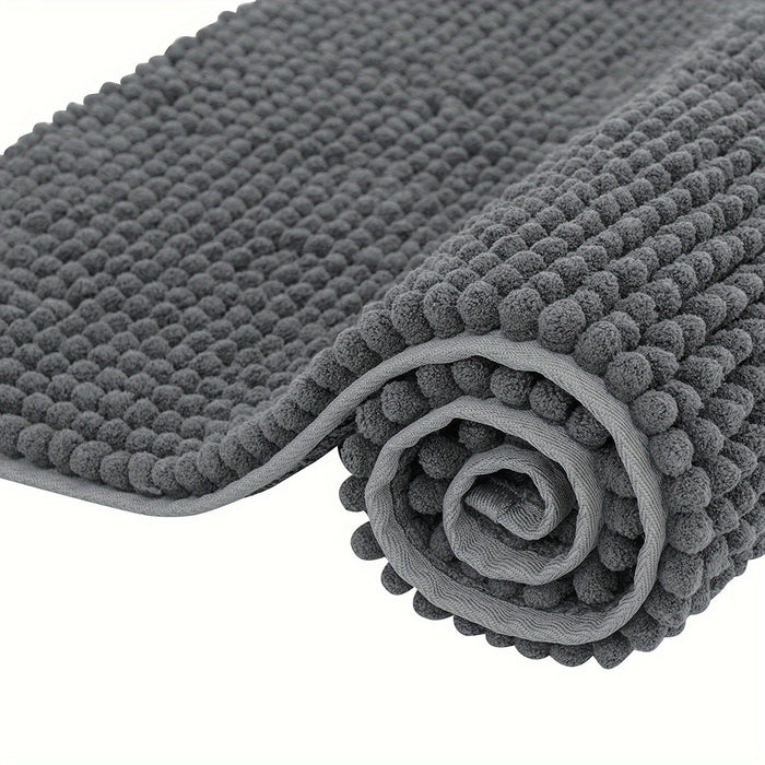 Ultra-Mjuk Chenille Badmatta – Perfekt för Badrum eller Entré