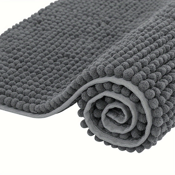 Ultra-Mjuk Chenille Badmatta – Perfekt för Badrum eller Entré