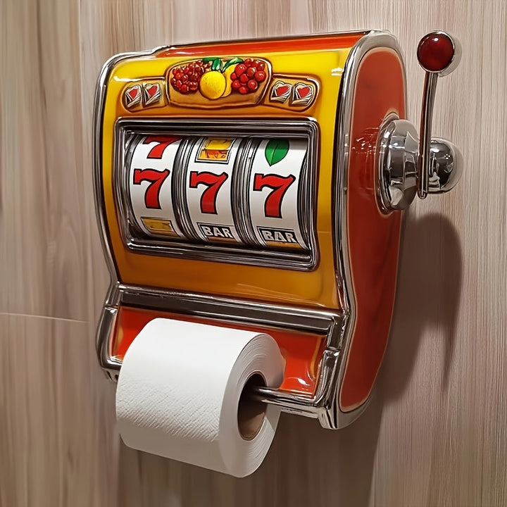 Jackpot Toalettrullehållare – Spelmaskinsdesign &amp; Väggmonterad