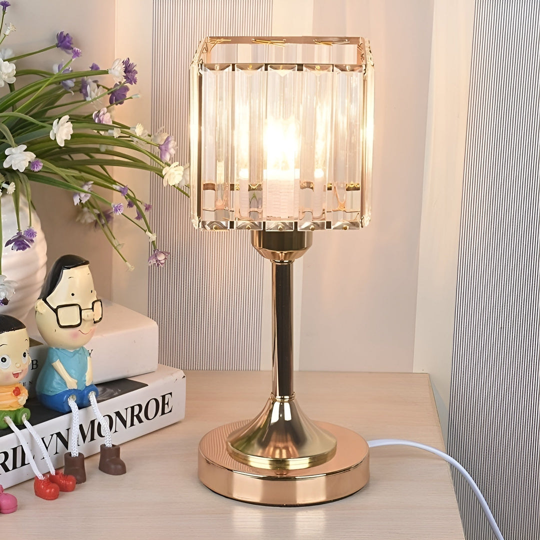 GlowGem Lampa - Nordisk Kristall-LED-Bordlampa