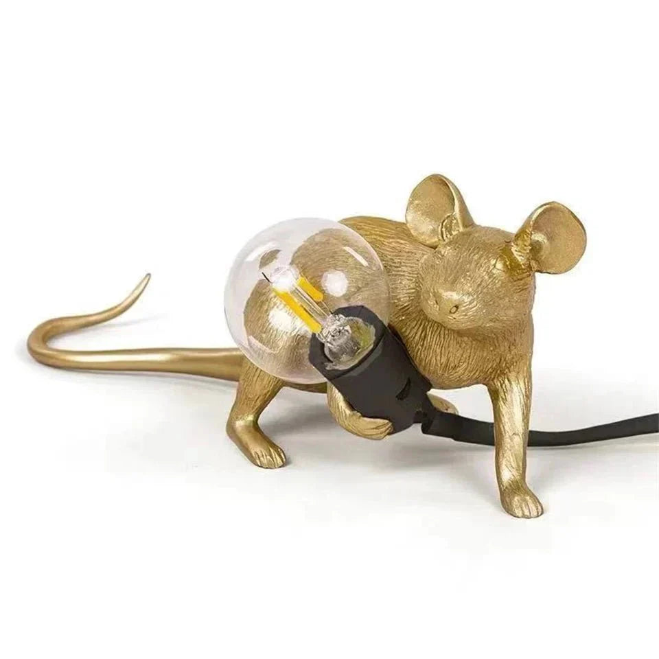 LumoMouse – Art Deco LED Bordslampa med Lekfull Design