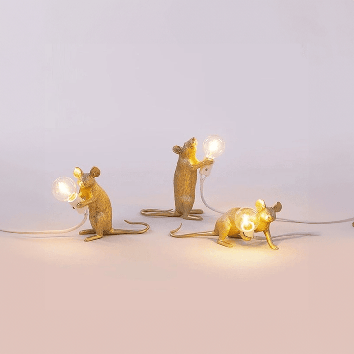LumoMouse – Art Deco LED Bordslampa med Lekfull Design