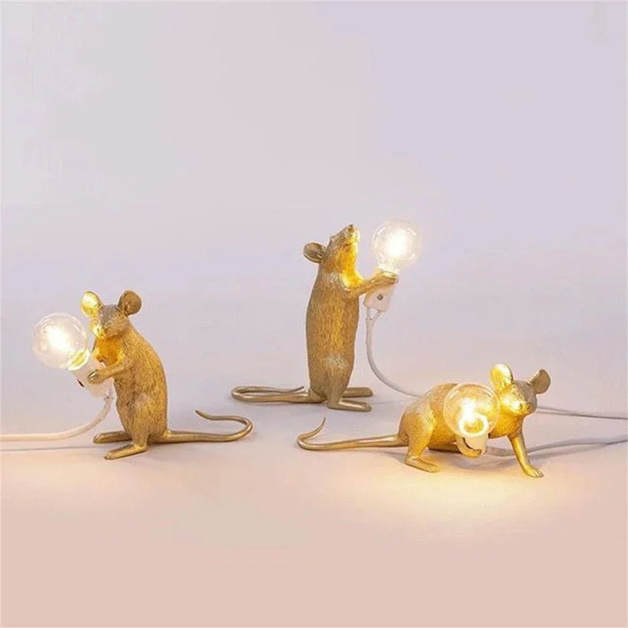 LumoMouse – Art Deco LED Bordslampa med Lekfull Design