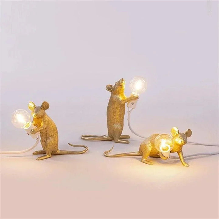 LumoMouse – Art Deco LED Bordslampa med Lekfull Design