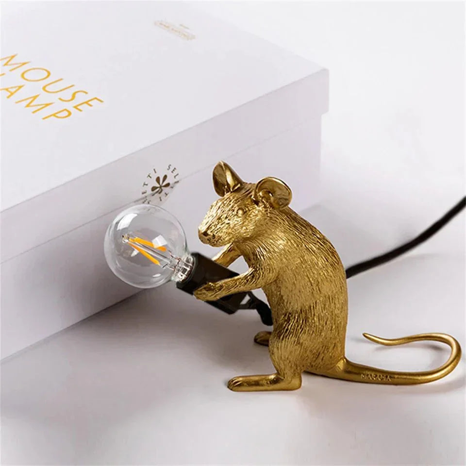 LumoMouse – Art Deco LED Bordslampa med Lekfull Design