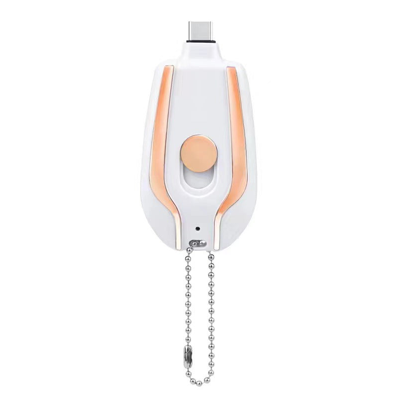 Mini powerbank på nyckelring med mobil