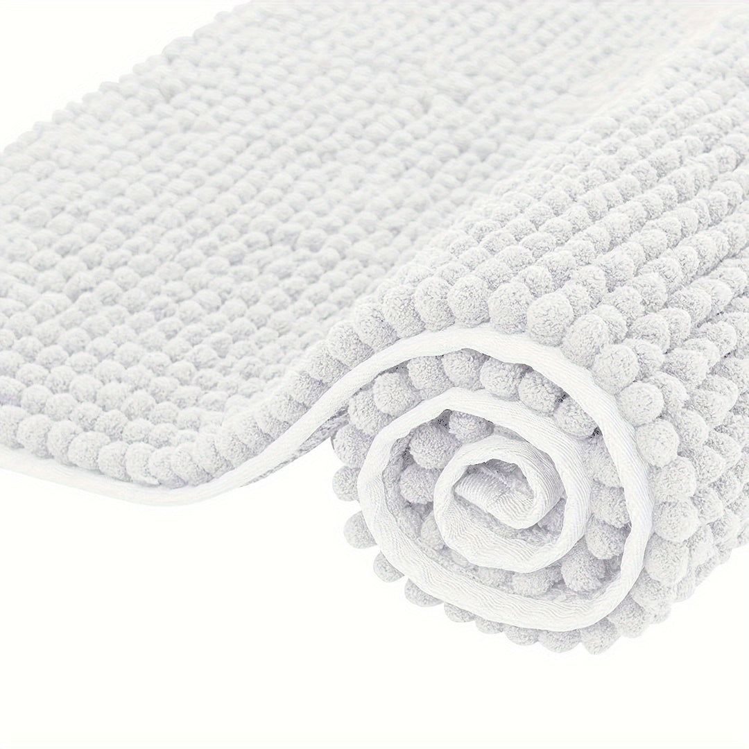 Ultra-Mjuk Chenille Badmatta – Perfekt för Badrum eller Entré