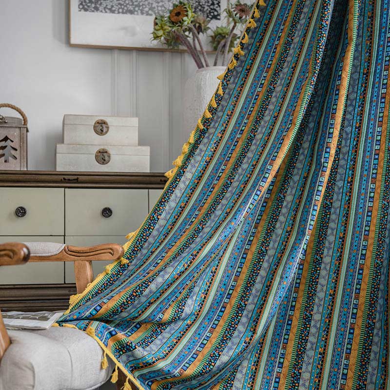 Färggranna Pärlfrans Gardin Ljusfilter Draperier