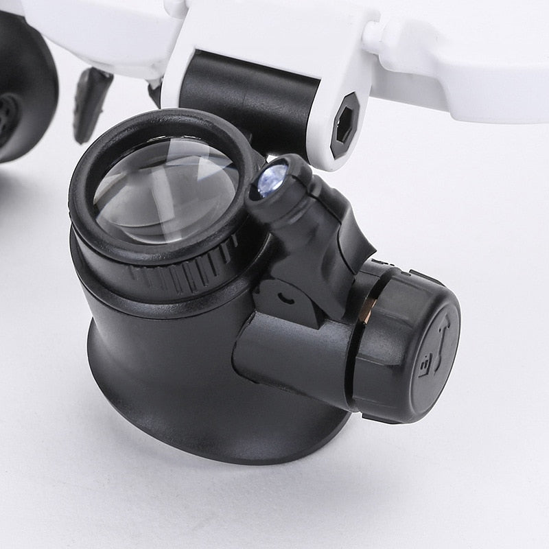 Förstoringsglas LED Huvudband Optisk Lins Verktyg