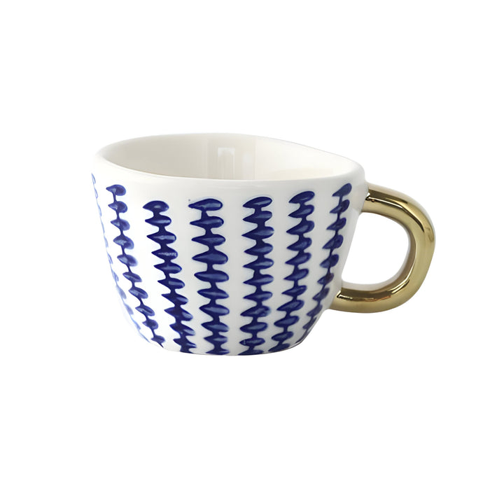 Keramikkopp med geometrisk design – Stilfull og moderne | Ideell for kaffe eller te