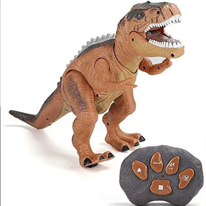 Fjärrkontroll T-Rex Dinosaurie Med LED Ljus, Gående &amp; Vrålande Realistiska Dinosaurie Leksaker