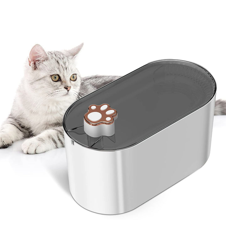 Vattenfontän för katt med rinnande vatten