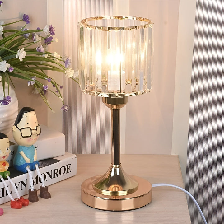 GlowGem Lampa - Nordisk Kristall-LED-Bordlampa