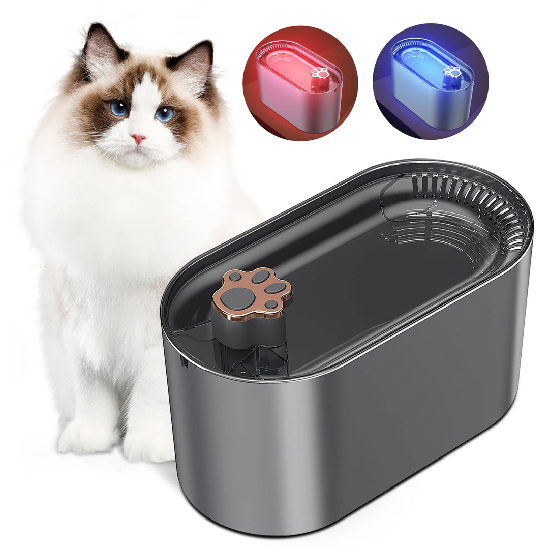 Vattenfontän för katt med rinnande vatten