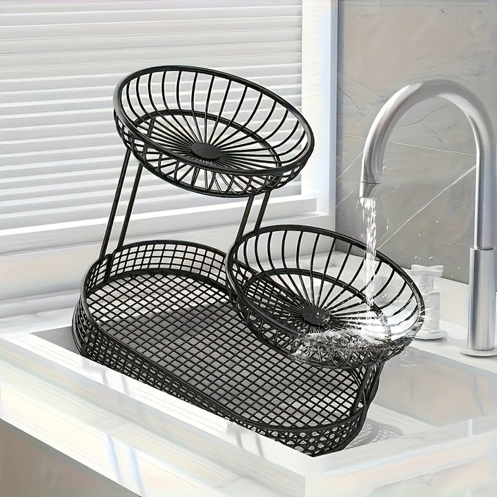GoldenTier 3-Tier Fruktkorg – Elegant och Praktisk