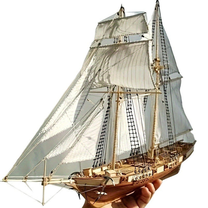 Klassisk träseglarskepp modell – Detaljerat 3D pussel för skeppsentusiaster
