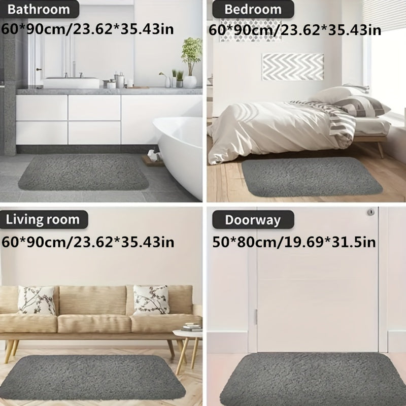 Premium Super Soft Badmatta - Absorberande, Halkfri och Bekväm för Badrummet