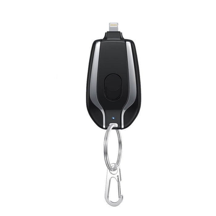 Trivhem Mini powerbank som nyckelring med inbyggd kontakt