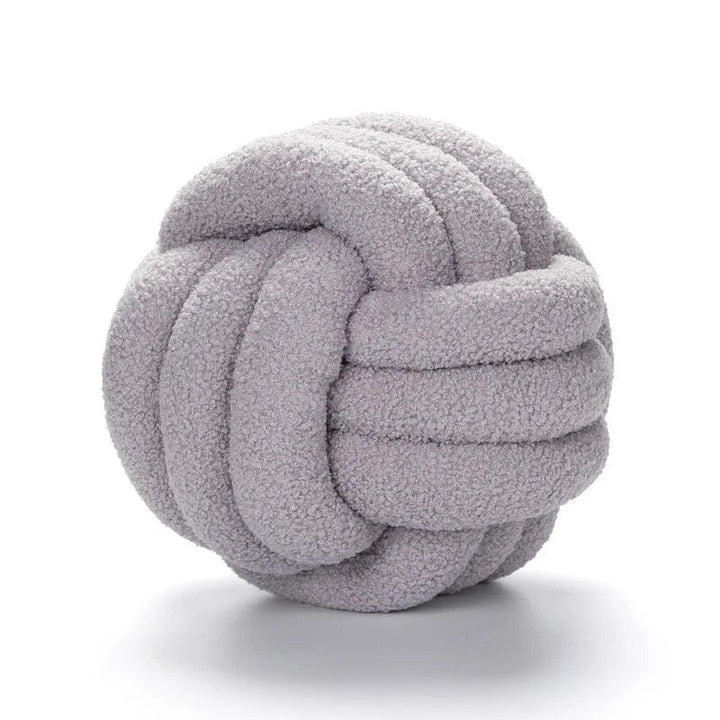 Dekorativ Knuten Teddy Boll Mjuk Kudde - 100% Ull, Rund