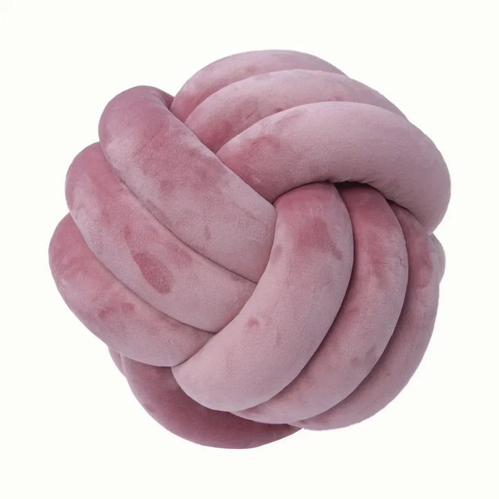 Dekorativ Knuten Suede Effekt Boll Mjuk Kudde Pillow