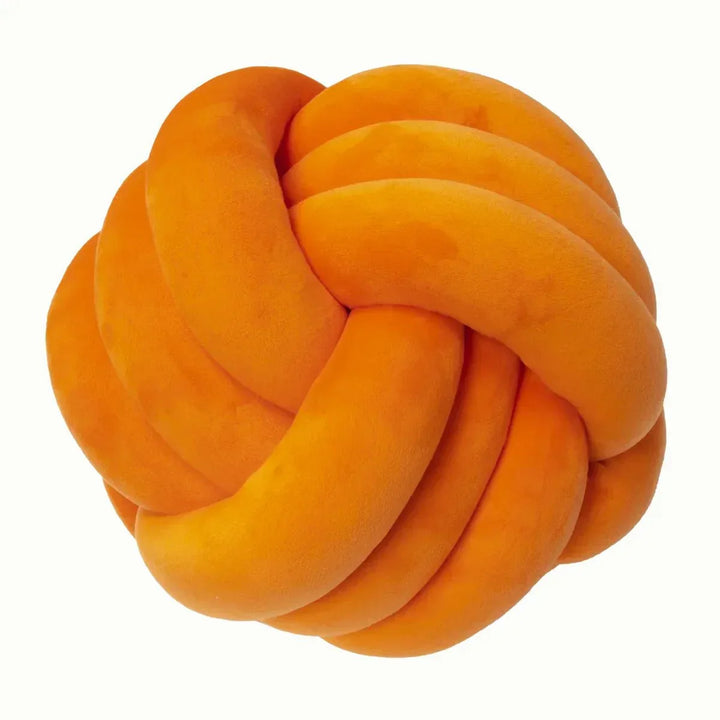 Dekorativ Knuten Suede Effekt Boll Mjuk Kudde Pillow