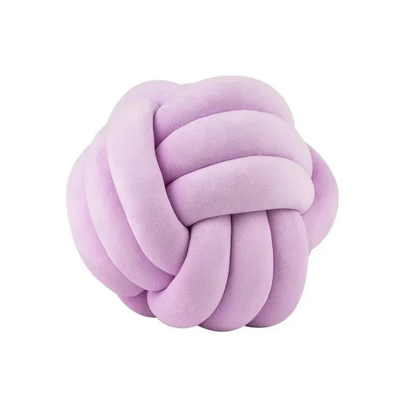 Dekorativ Knuten Suede Effekt Boll Mjuk Kudde Pillow