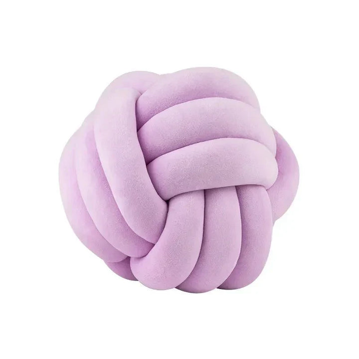 Dekorativ Knuten Suede Effekt Boll Mjuk Kudde Pillow