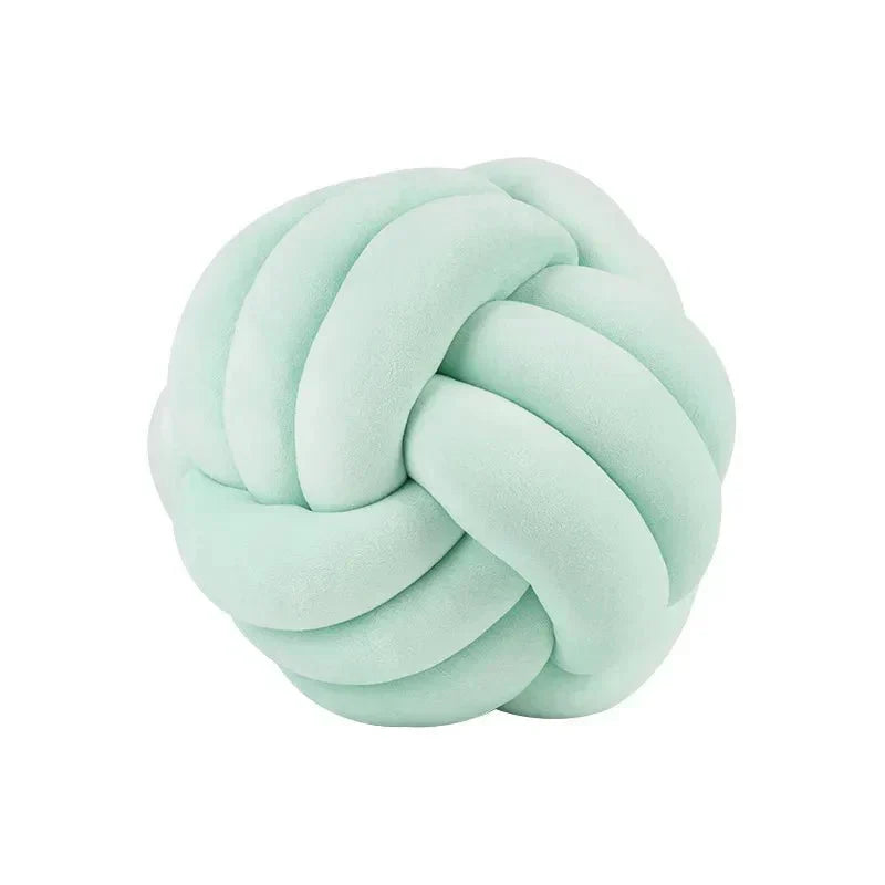 Dekorativ Knuten Suede Effekt Boll Mjuk Kudde Pillow