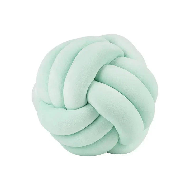 Dekorativ Knuten Suede Effekt Boll Mjuk Kudde Pillow
