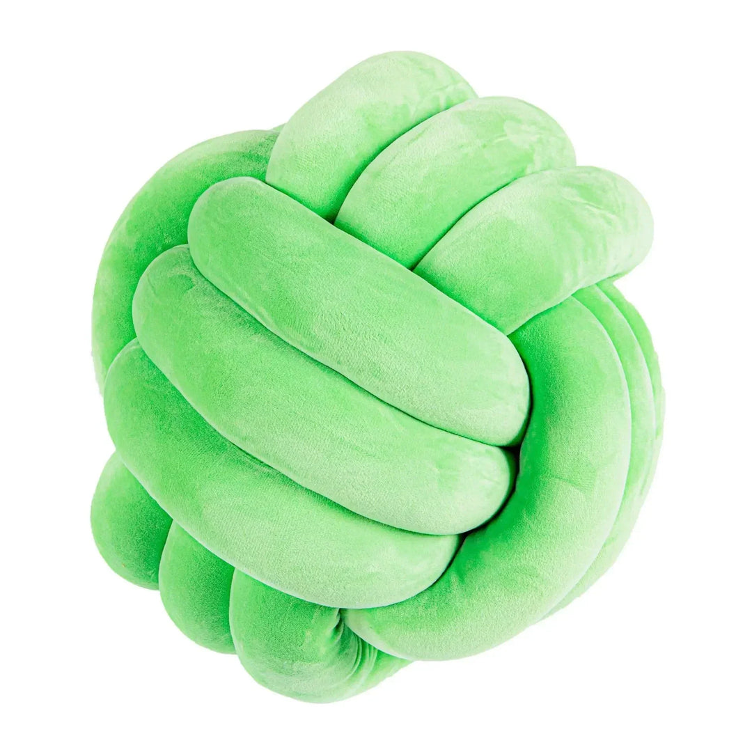 Dekorativ Knuten Suede Effekt Boll Mjuk Kudde Pillow