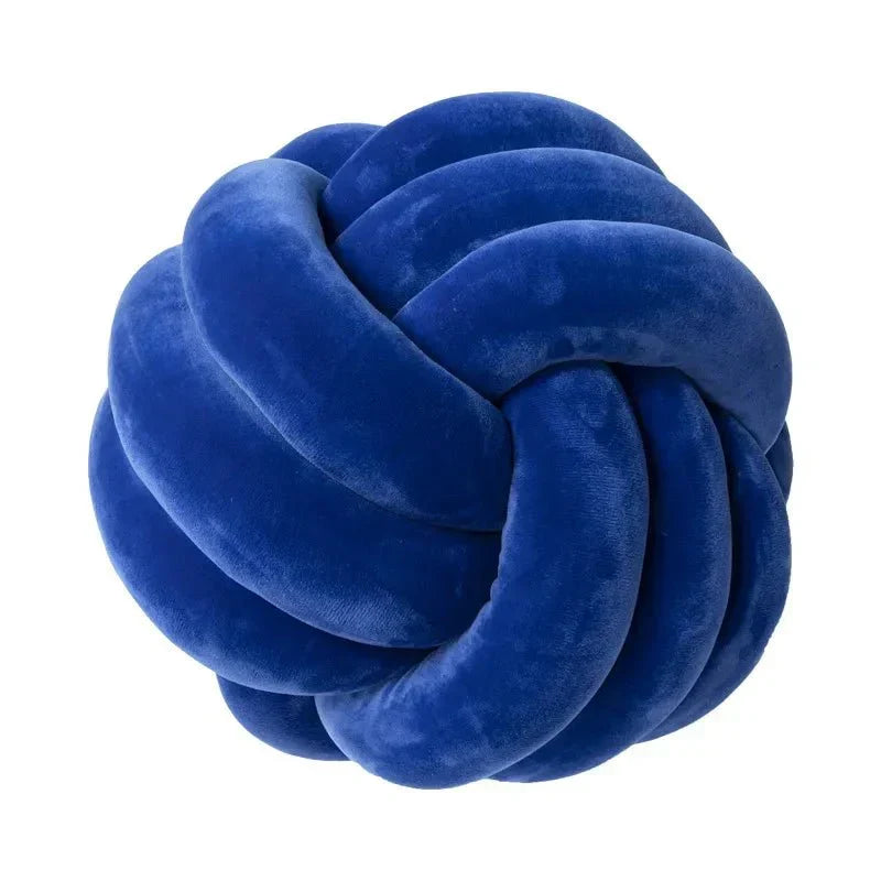Dekorativ Knuten Suede Effekt Boll Mjuk Kudde Pillow