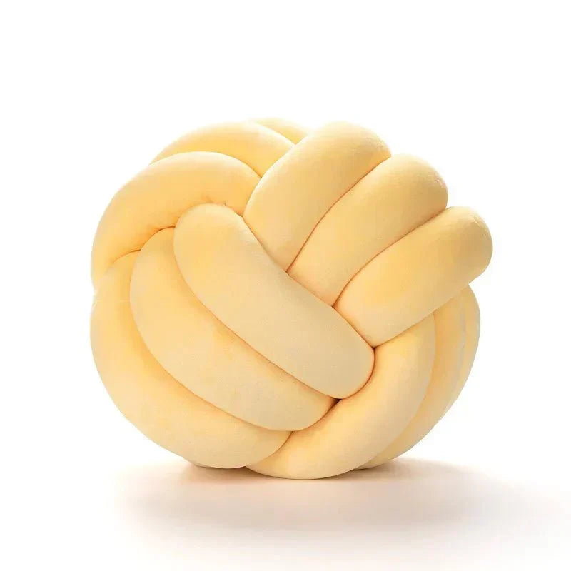 Dekorativ Knuten Suede Effekt Boll Mjuk Kudde Pillow