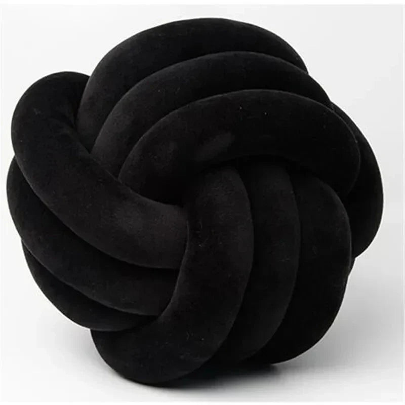 Dekorativ Knuten Suede Effekt Boll Mjuk Kudde Pillow