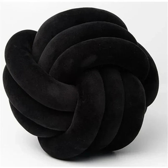 Dekorativ Knuten Suede Effekt Boll Mjuk Kudde Pillow