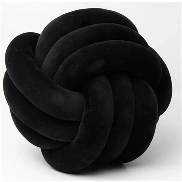Dekorativ Knuten Suede Effekt Boll Mjuk Kudde Pillow