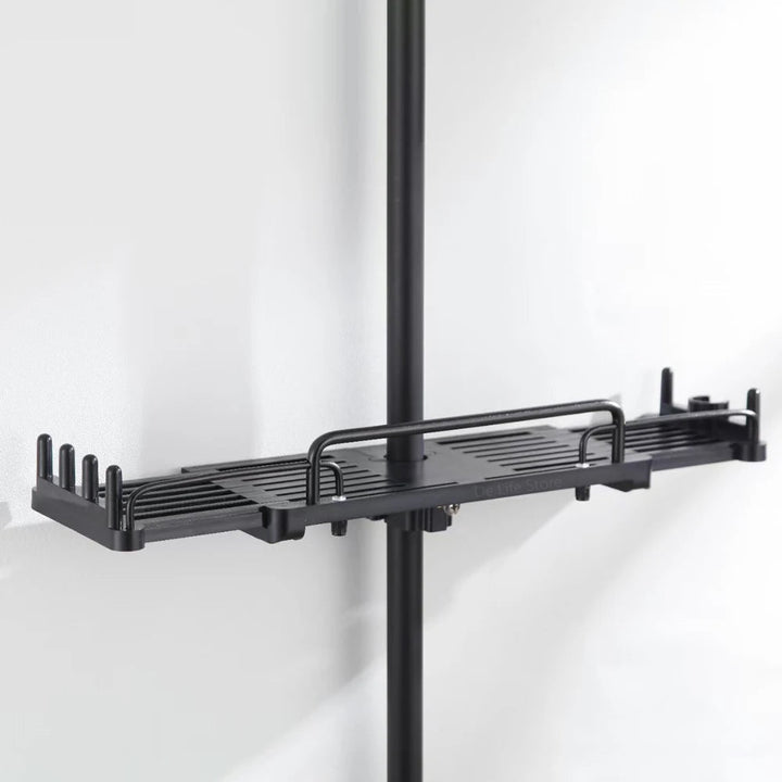 Carvallo Halter | Justerbar duschhuvudshållare &amp; hylla | 2-i-1 design | Platsbesparande plast