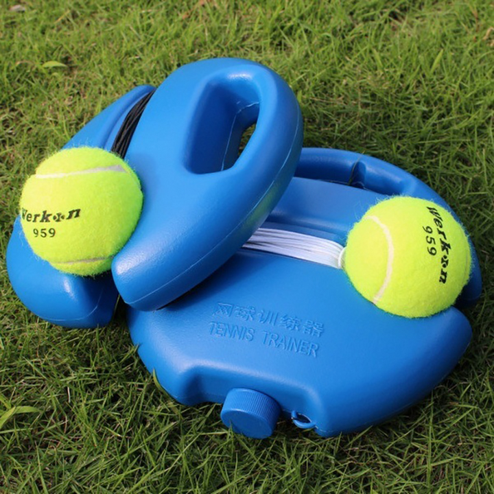 Carvallo Tennis Trainer | Självträning utan partner | Elastisk sladd 4 m | Mobil träningshjälp