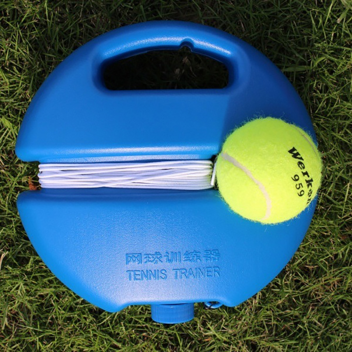 Carvallo Tennis Trainer | Självträning utan partner | Elastisk sladd 4 m | Mobil träningshjälp