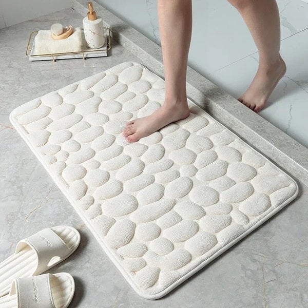 Kobblestone Prägad Badrumsmatta