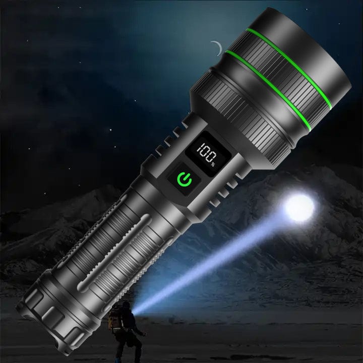 Carvallo – Kraftfull 10,000 Lumen ficklampa med Power Bank-funktion och lång räckvidd
