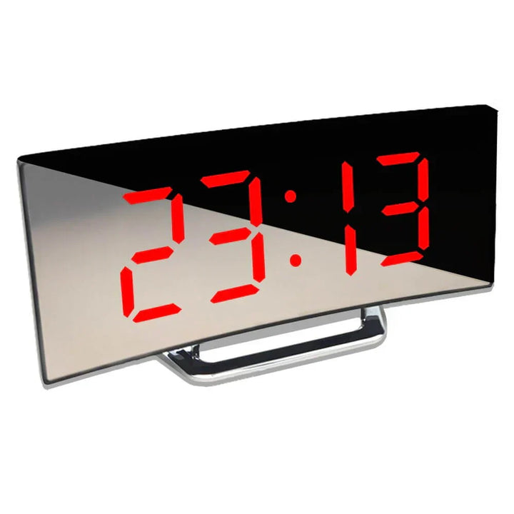 LED Digital Väckarklocka med Böjd Skärm