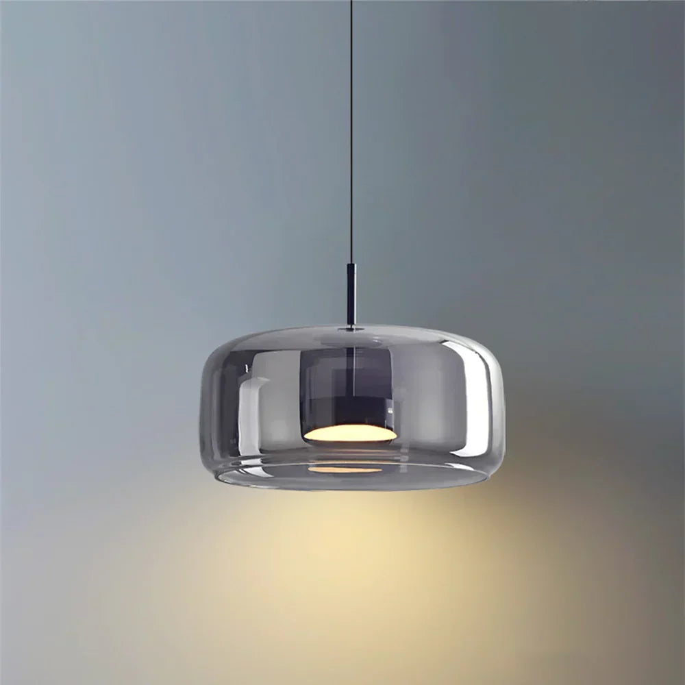 Pendellampa Glas LED Modern Takarmatur