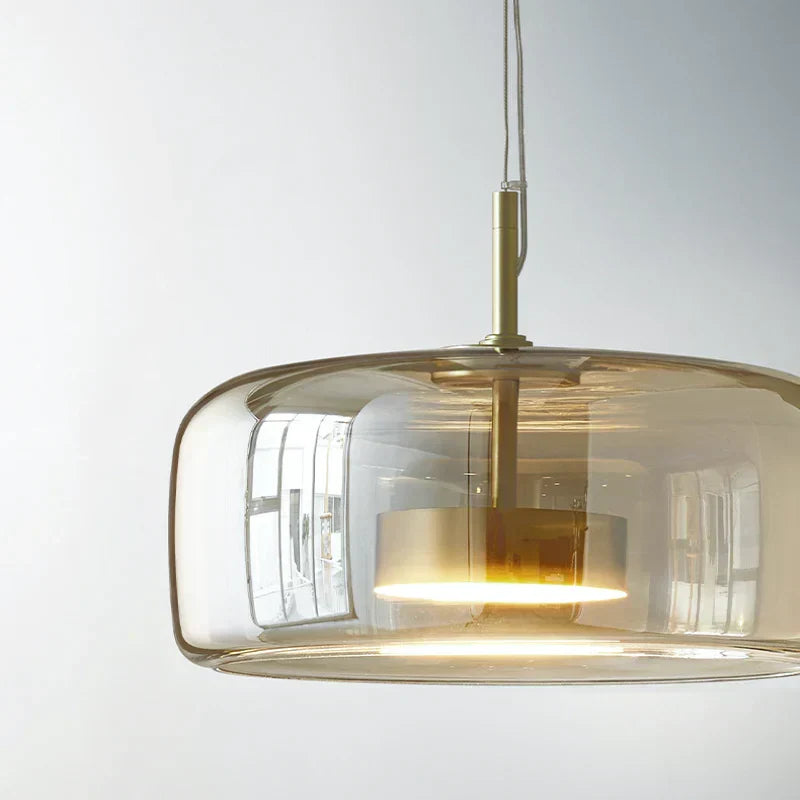 Pendellampa Glas LED Modern Takarmatur