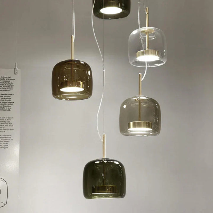 Pendellampa Glas LED Modern Takarmatur